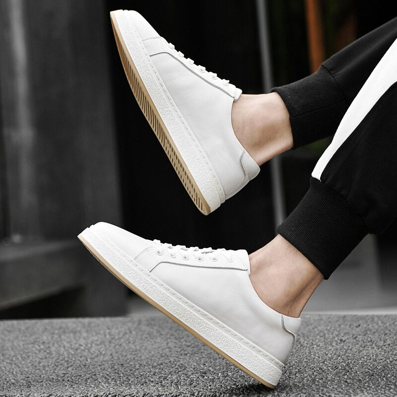 Casual shoes with genuine leather and non-slip rubber outsole.