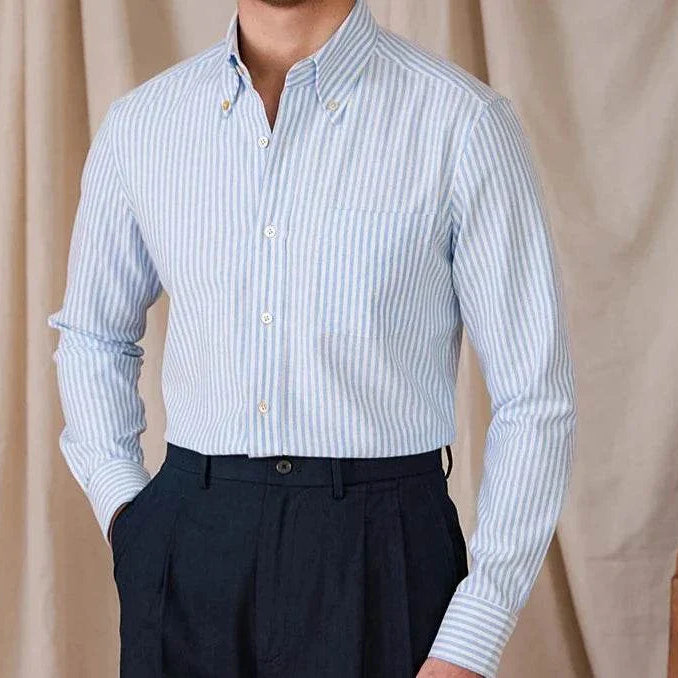 Oxford style casual cotton shirt for men, offering comfort and perfect fit.