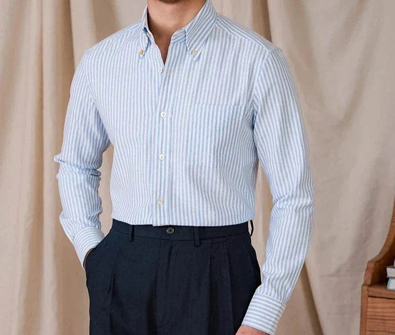 Oxford style casual cotton shirt for men, offering comfort and perfect fit.