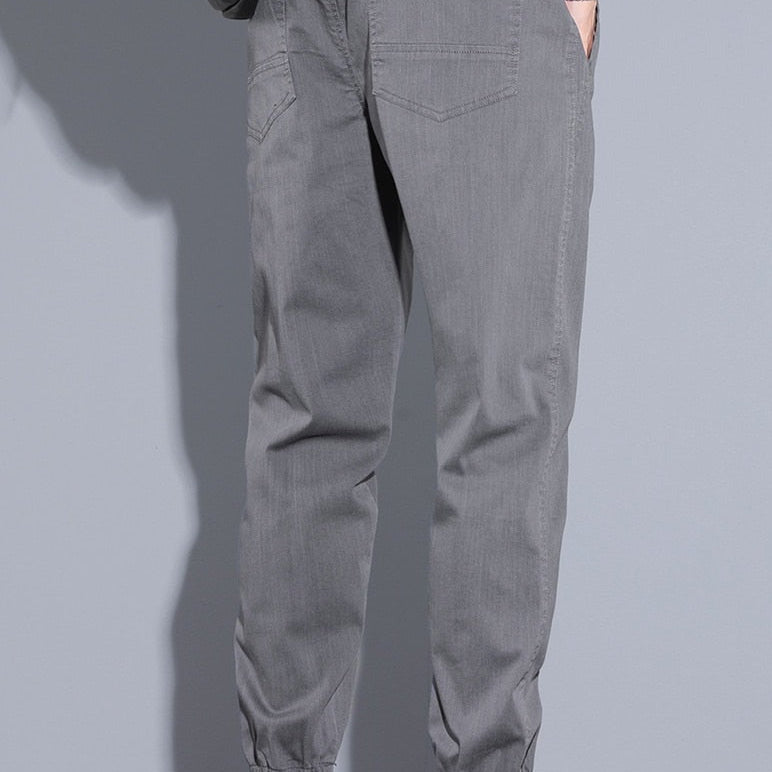 Vinny Loose Pants in grey, men's relaxed fit joggers, casual streetwear style.