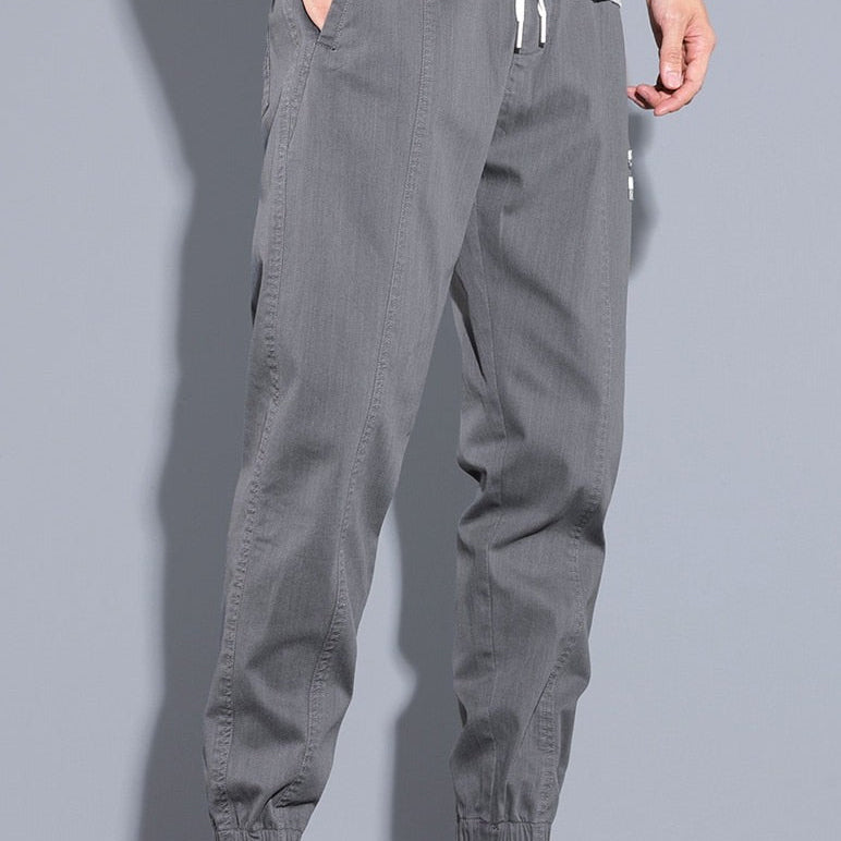 Vinny Loose Pants in grey, men's relaxed fit joggers, casual streetwear.
