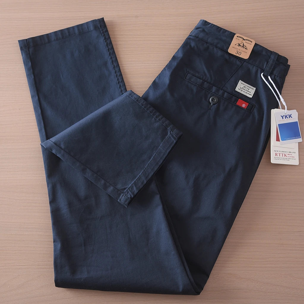 Business straight fit chino with 97% cotton