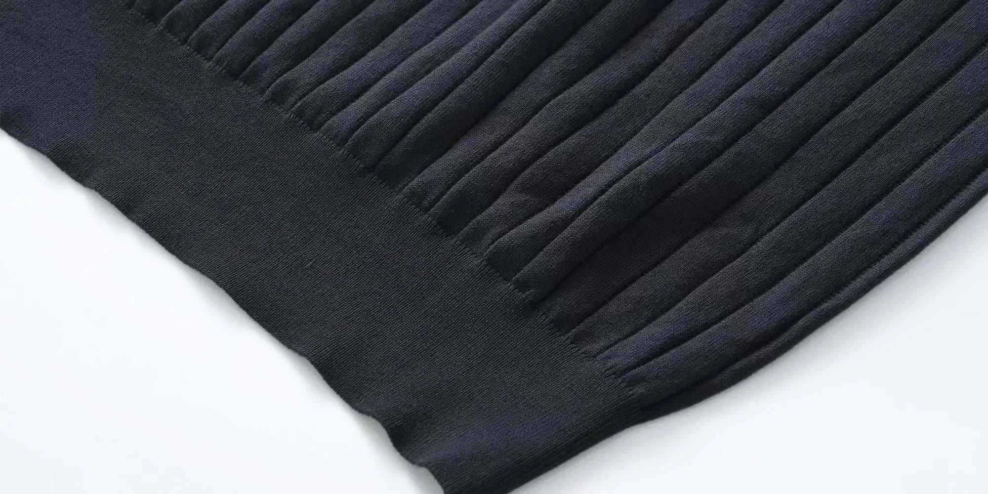 Close-up of ribbed fabric detail on a vintage business cotton summer t-shirt.