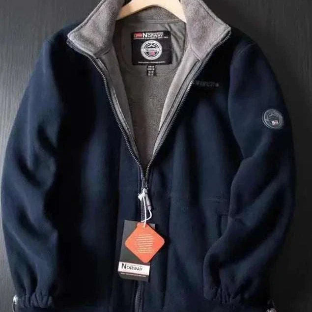 Norway puffer jacket for men in navy, stylish casual warm outerwear.
