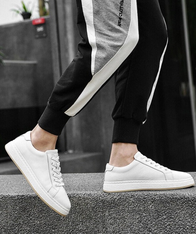 Casual shoes with genuine leather and non-slip rubber outsole.