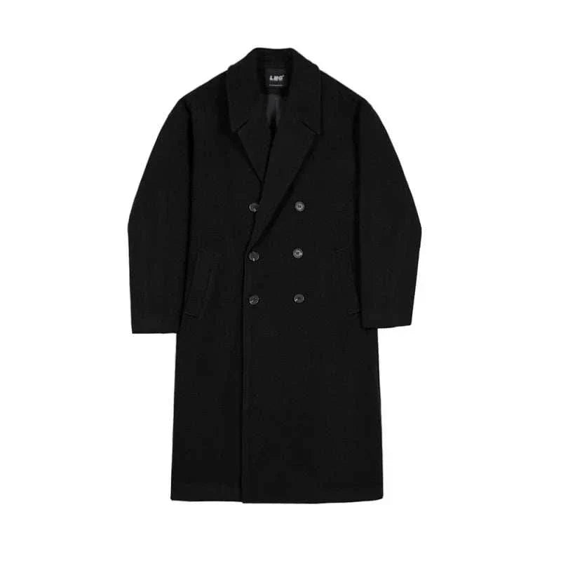 Long length Korean coat for men, cotton blend, autumn/winter season.