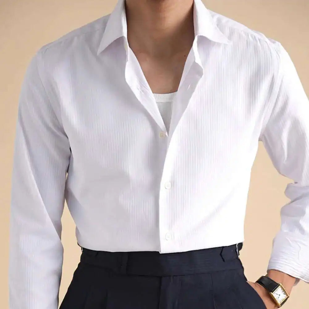 AntoniosClothing cotton business solid shirt