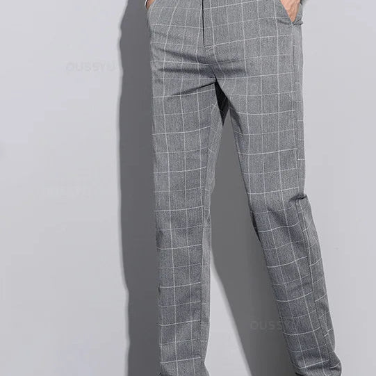 Korean formal checked pants