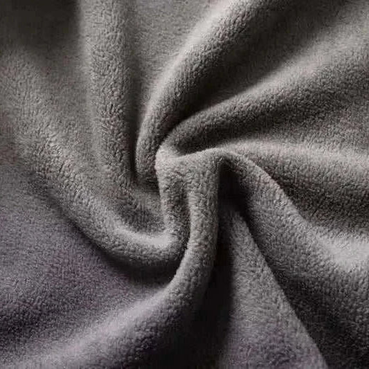 Soft grey fabric detail of Norway puffer jacket.