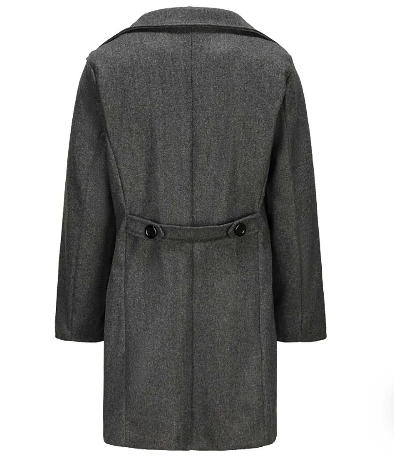 Casual British long coat in high-quality polyester for men, autumn/winter.