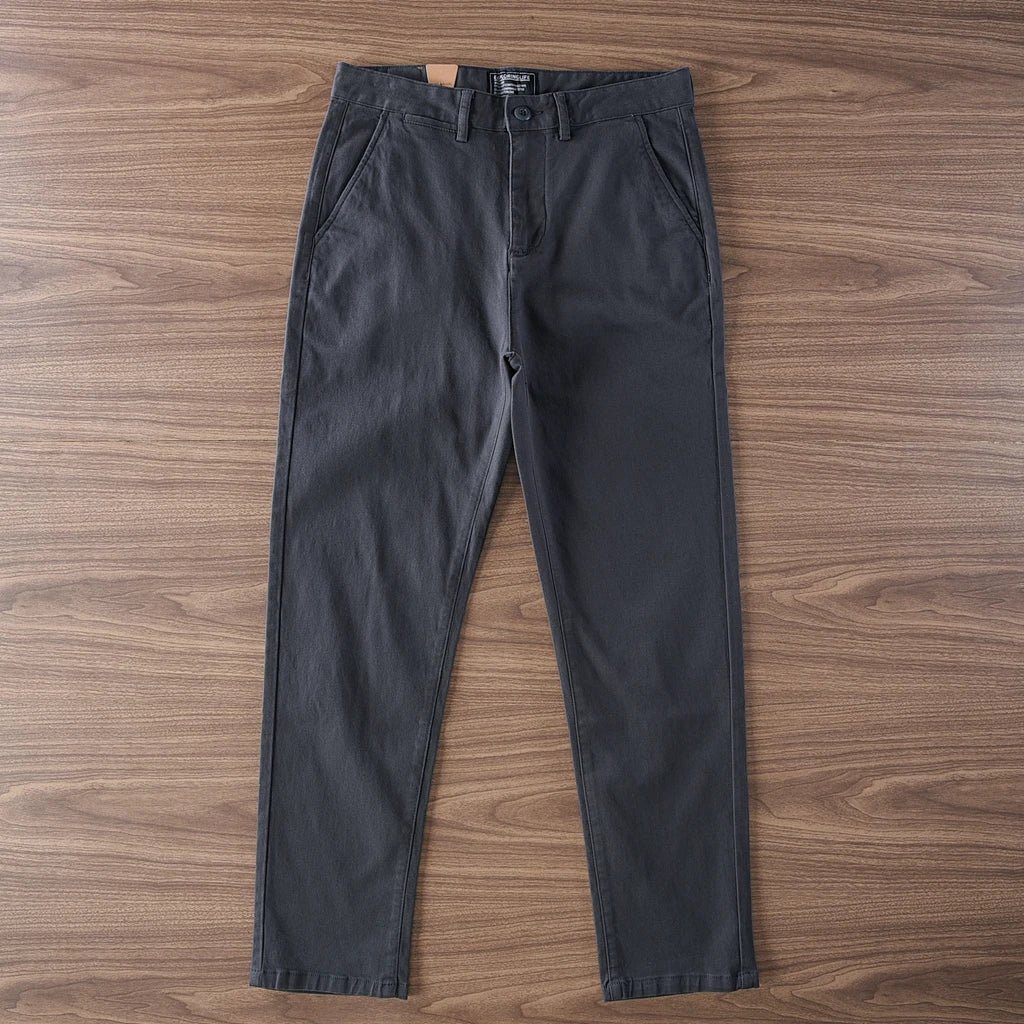 Twill casual simple pants