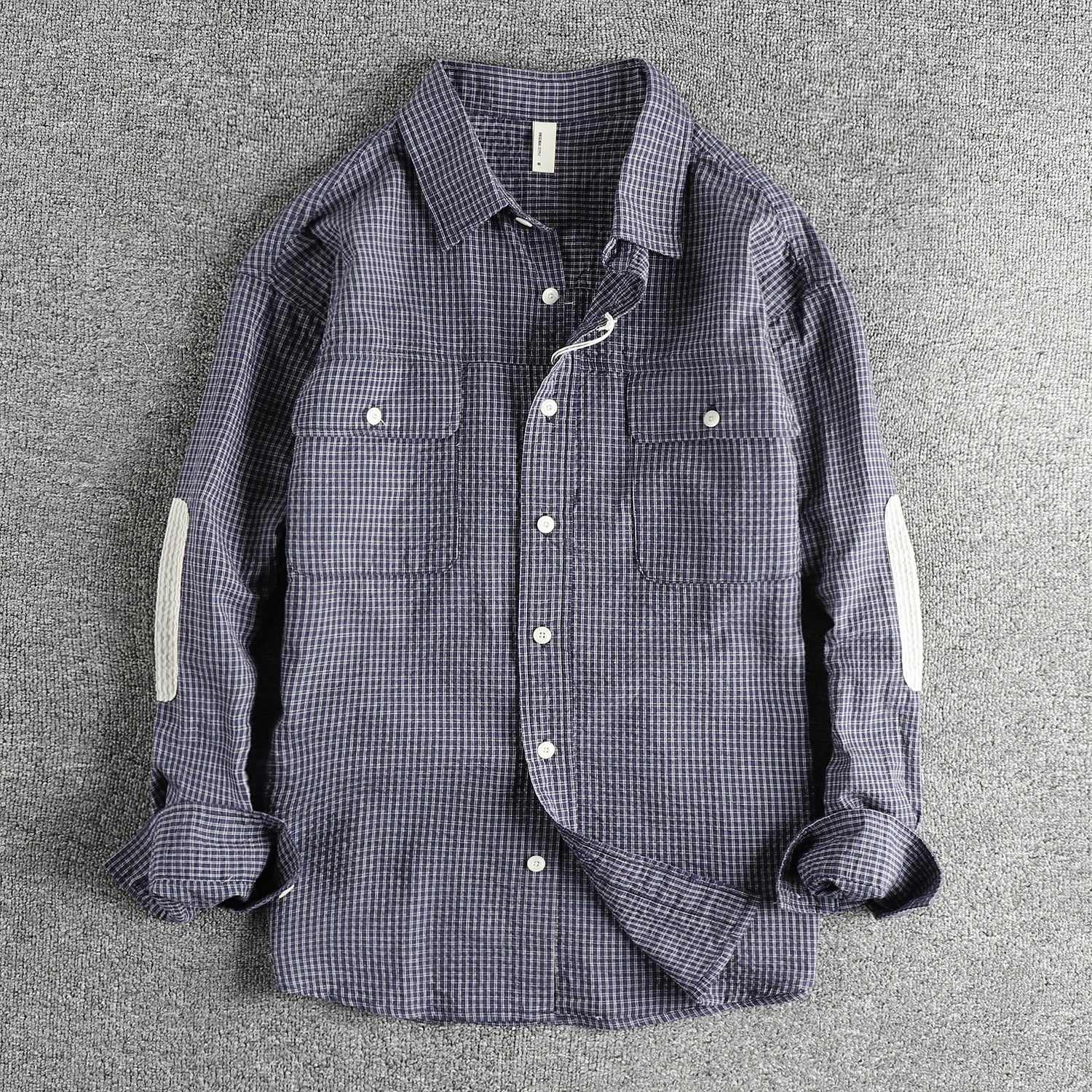Retro casual double pockets shirt