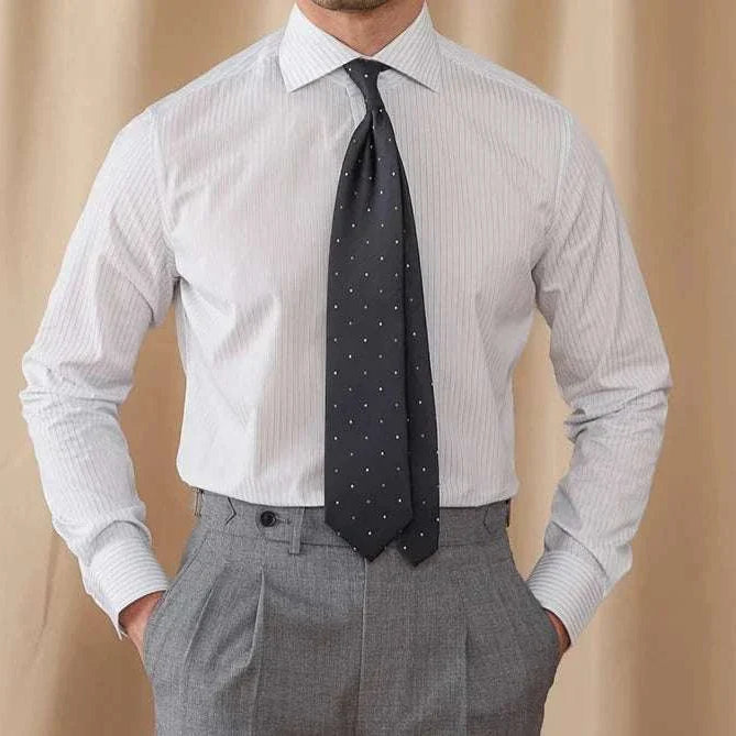 Business slim fit long sleeve premium shirt for men, showcasing elegance and professional style.
