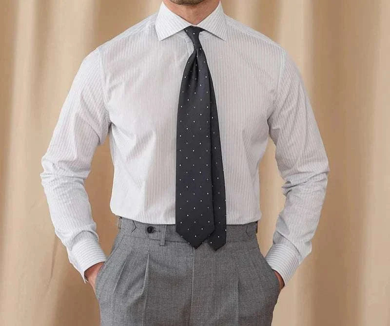 Business slim fit long sleeve premium shirt for men, showcasing elegance and professional style.