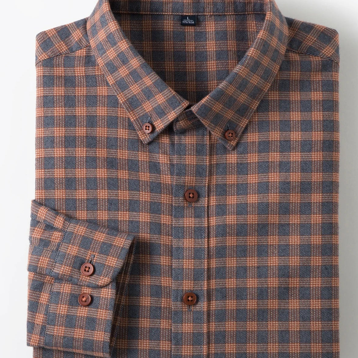 Antonios checkered business long-sleeve shirt