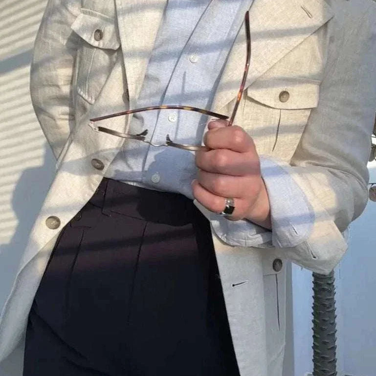 Office suit long sleeve shirt for men, casual elegant style, solid pattern.