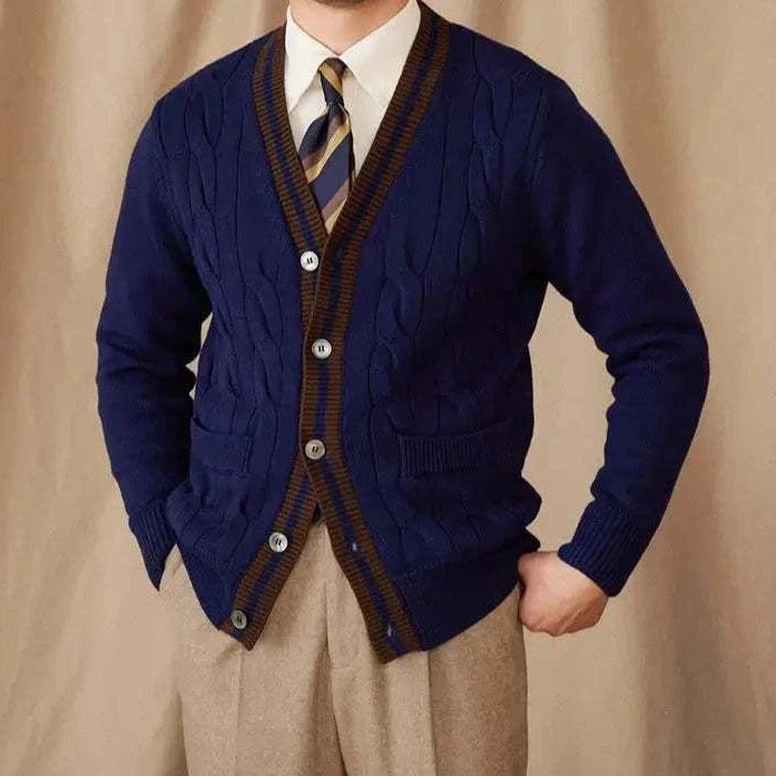 Antonios twisted knit cardigan in vintage Italian style.