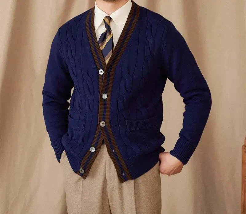 Antonios twisted knit cardigan in vintage Italian style.