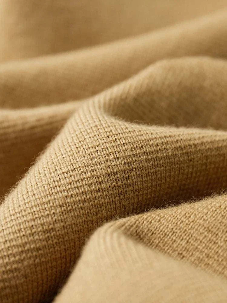 Antonios wool polo collar cardigan fabric detail in cozy cotton blend.