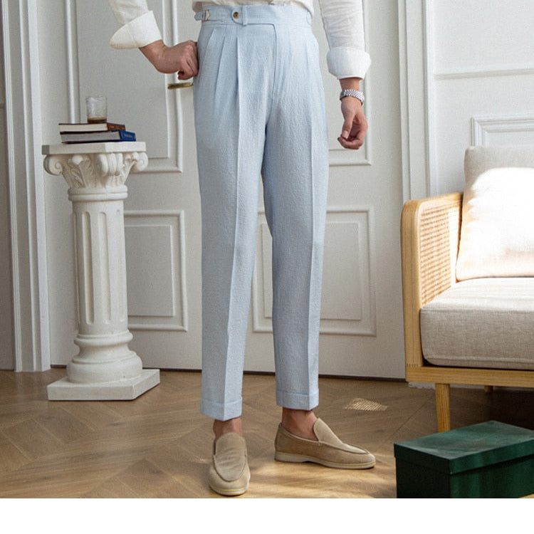 Italian Old Money Trousers showcasing refined elegance in premium polyester, perfect for smart casual occasions.