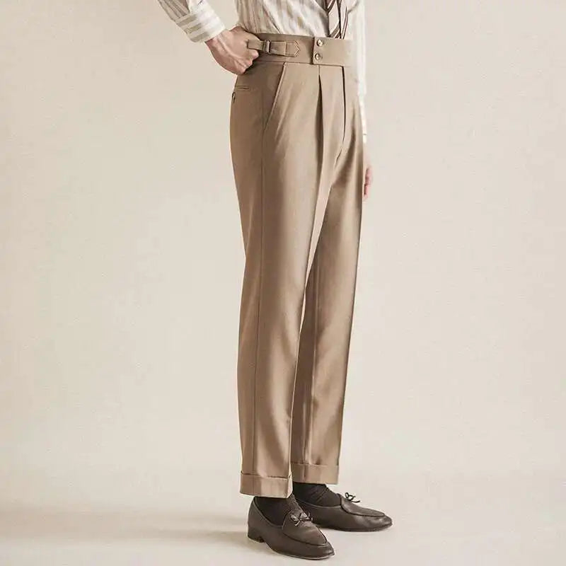 Pantalones de vestir ajustados con hebilla Paris