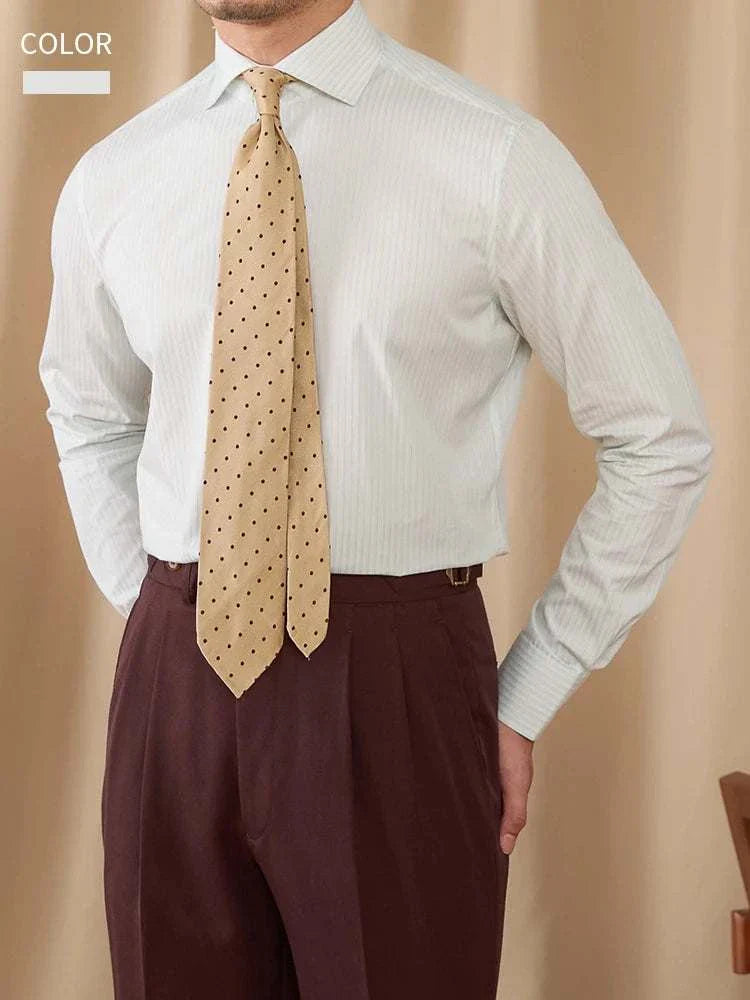 Business slim fit long sleeve premium shirt for men, elegant design with comfort and durability.