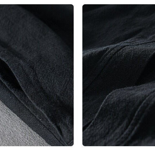 Antonios Linen Long-Sleeved Shirt in breathable linen-cotton blend fabric.