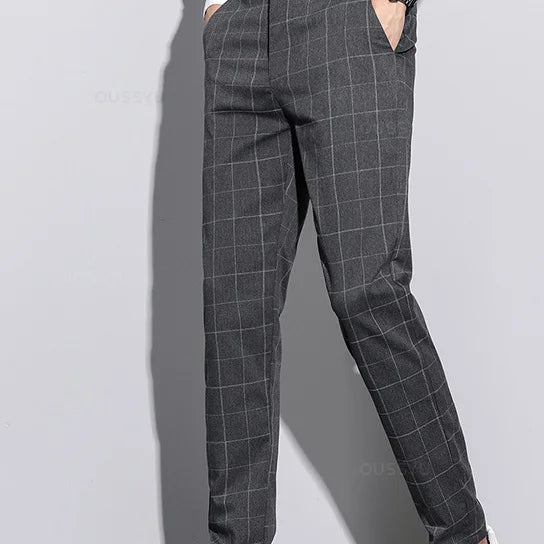 Korean formal checked pants