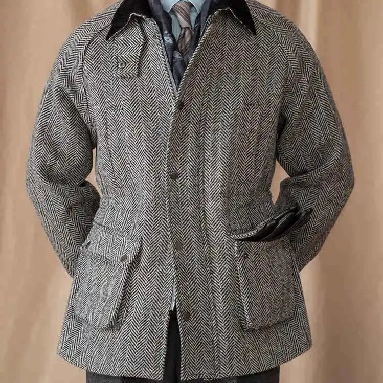 Wool heavy vintage coat for men, stylish and warm winter wear with perfect fit.