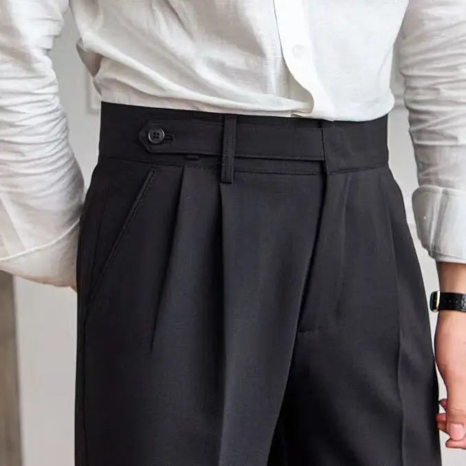 Elegant quality high-waist trousers