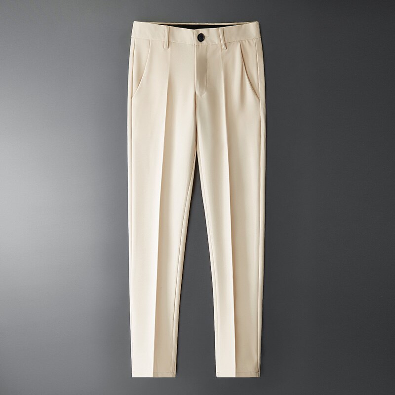Vinny Office Pants in beige, tailored for sophistication and timeless elegance, crafted from durable lightweight polyester.