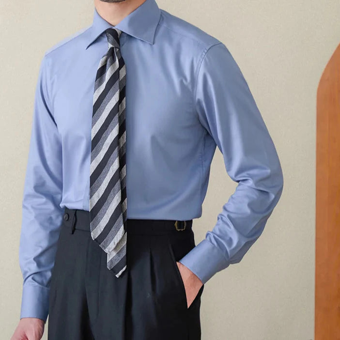 Italian style old money shirt, vintage long sleeve, men's fashion.