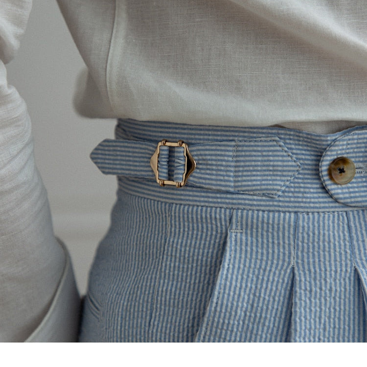 Italian Old Money Trousers with elegant pinstripe detail and classic tailoring.