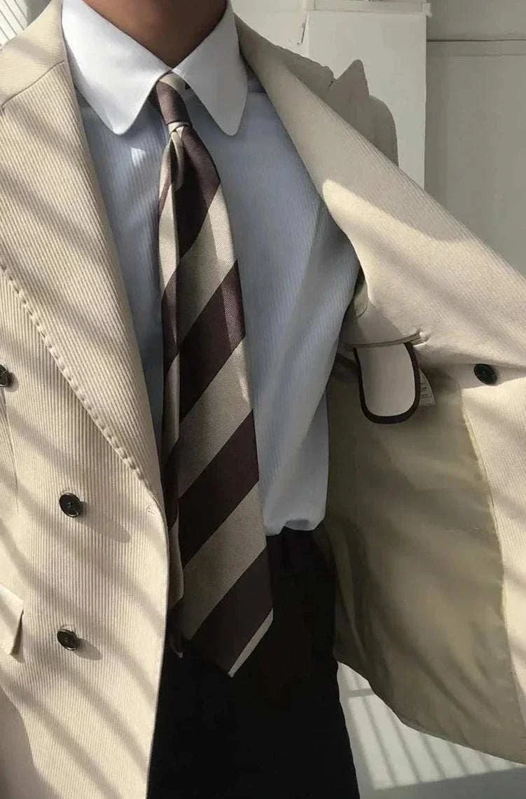 Antonios double breasted suit blazer, men's elegant attire.