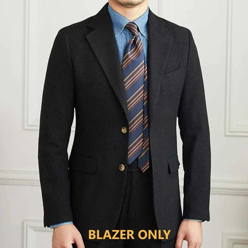 Wedding 2 piece premium suit with blazer, polyester fabric, tailored fit.