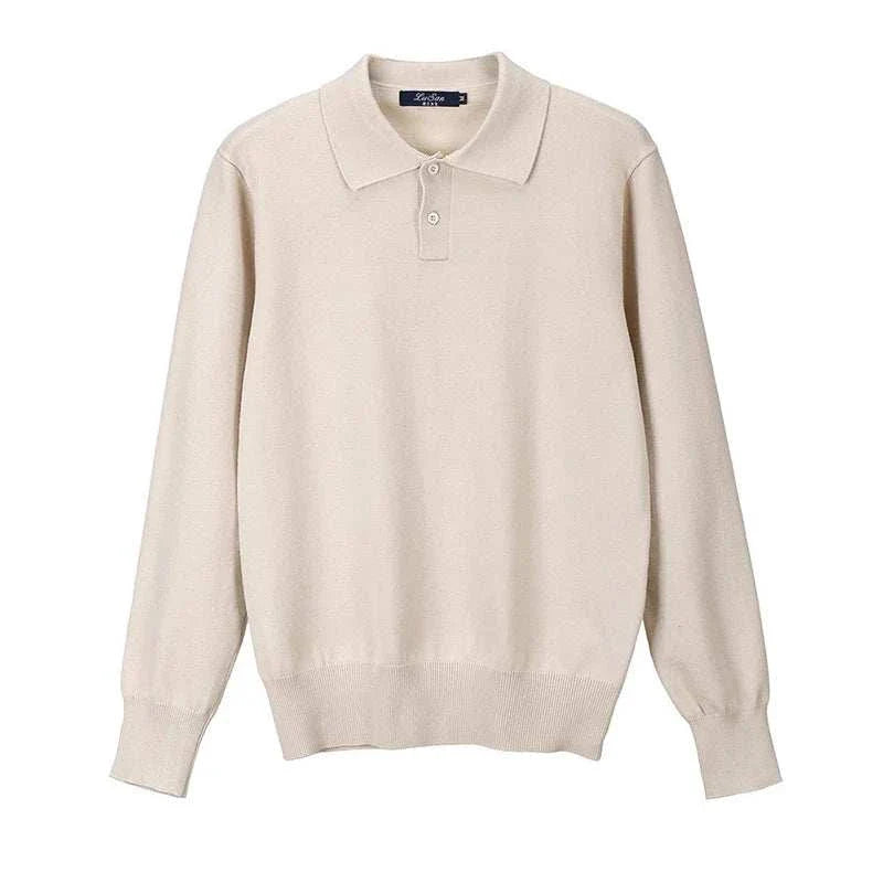 Antonio turn-down sweater in cotton, slim fit, ideal for chilly weather.