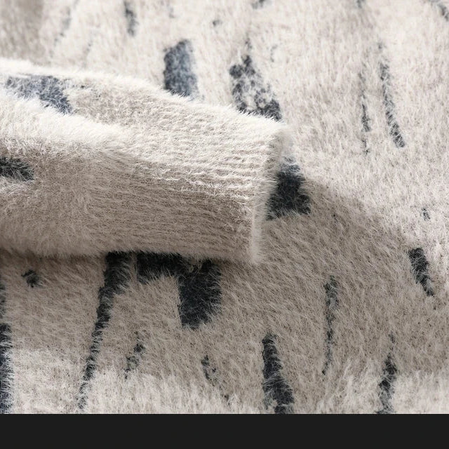 Harakiri sweater fabric detail with solid pattern design.