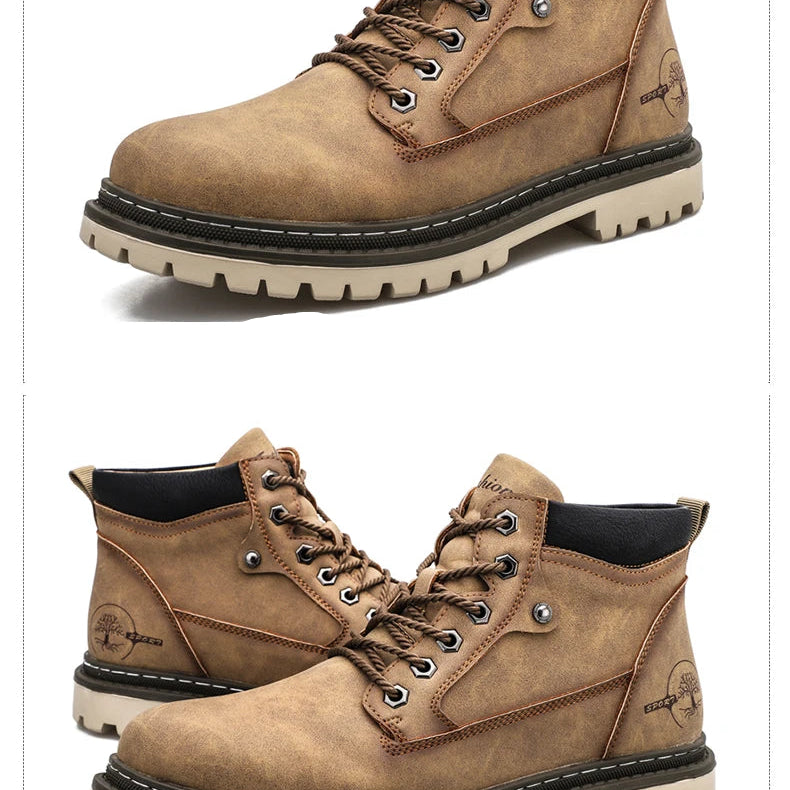 Retro comfortable winter boots with fur