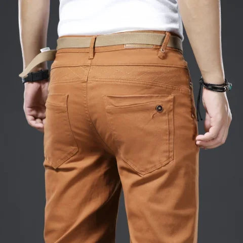 Cotton stretch smart-casual pants