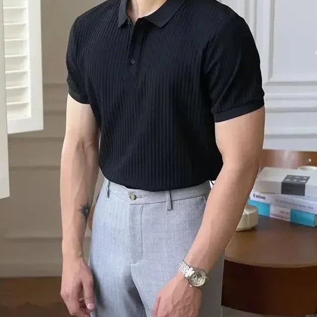 LUXELY vintage t-shirt, black, 100% organic cotton, striped design, casual wear.