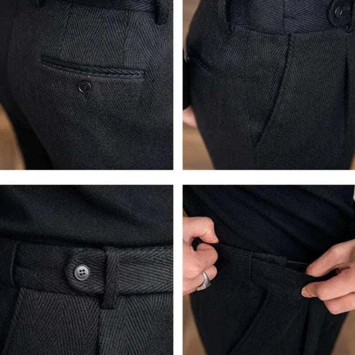 Winter wool Italian trousers, 100% wool, stylish and comfortable for cold weather.