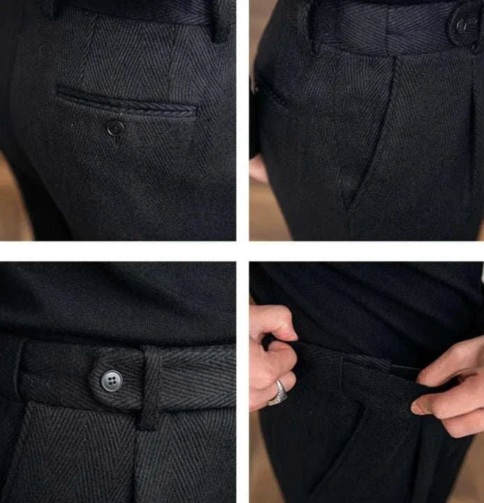 Winter wool Italian trousers, 100% wool, stylish and comfortable for cold weather.