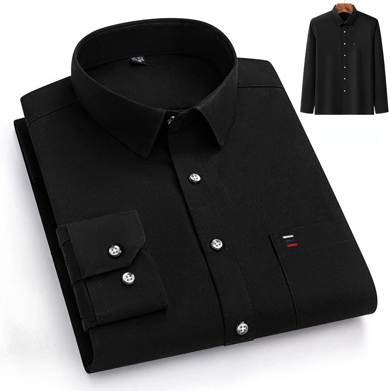 Luxury cotton shirt with single pocket