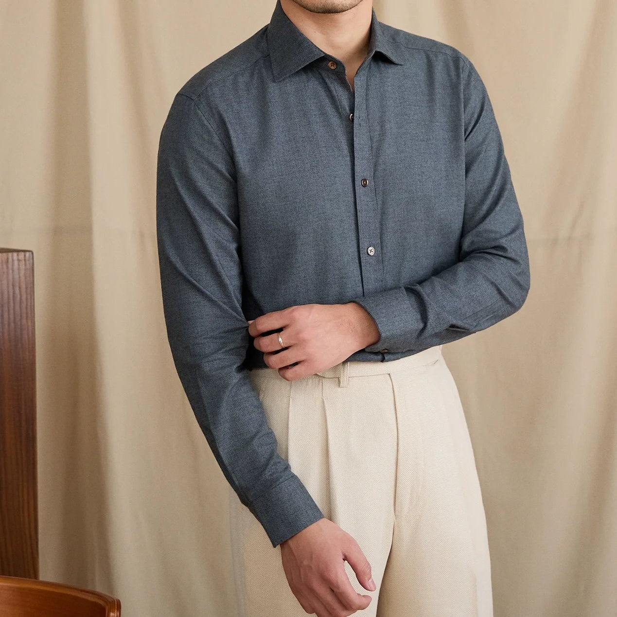 Leo retro pure cotton elegant shirt