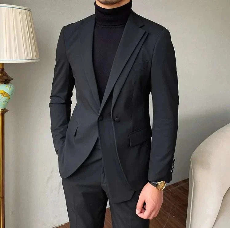 Formal elegant premium 2 piece suit with blazer and pants.