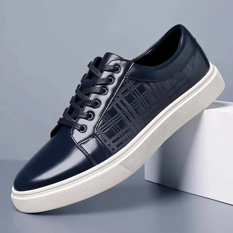 Intense blue casual shoes for men with modern design and breathable comfort.