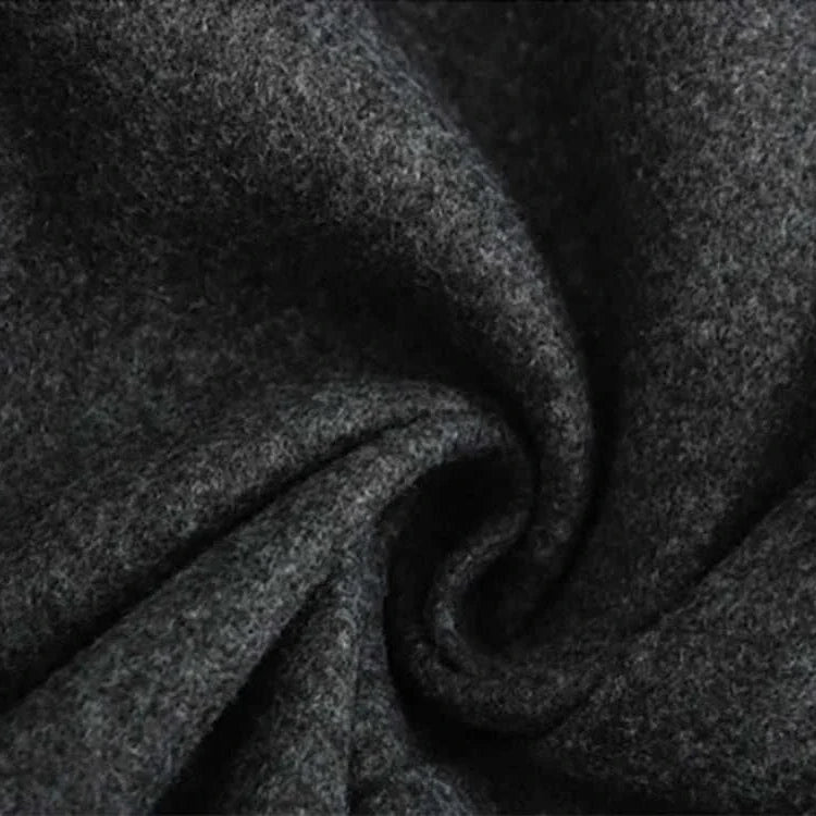 Cozy polyester fabric of casual British long coat, ideal for autumn and winter.