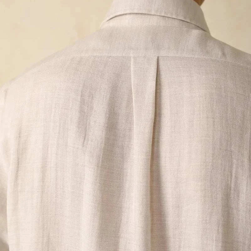 Antonios one-piece collar cotton shirt in soft and breathable fabric.