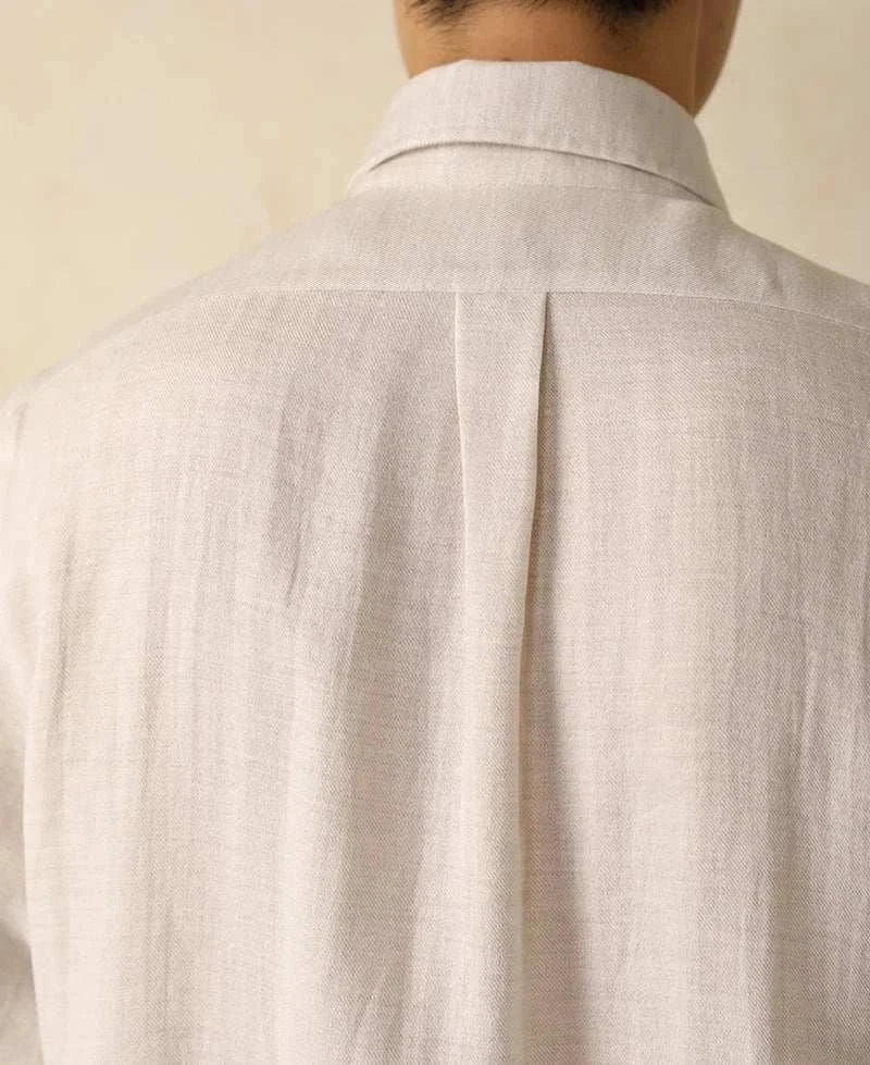 Antonios one-piece collar cotton shirt in soft and breathable fabric.