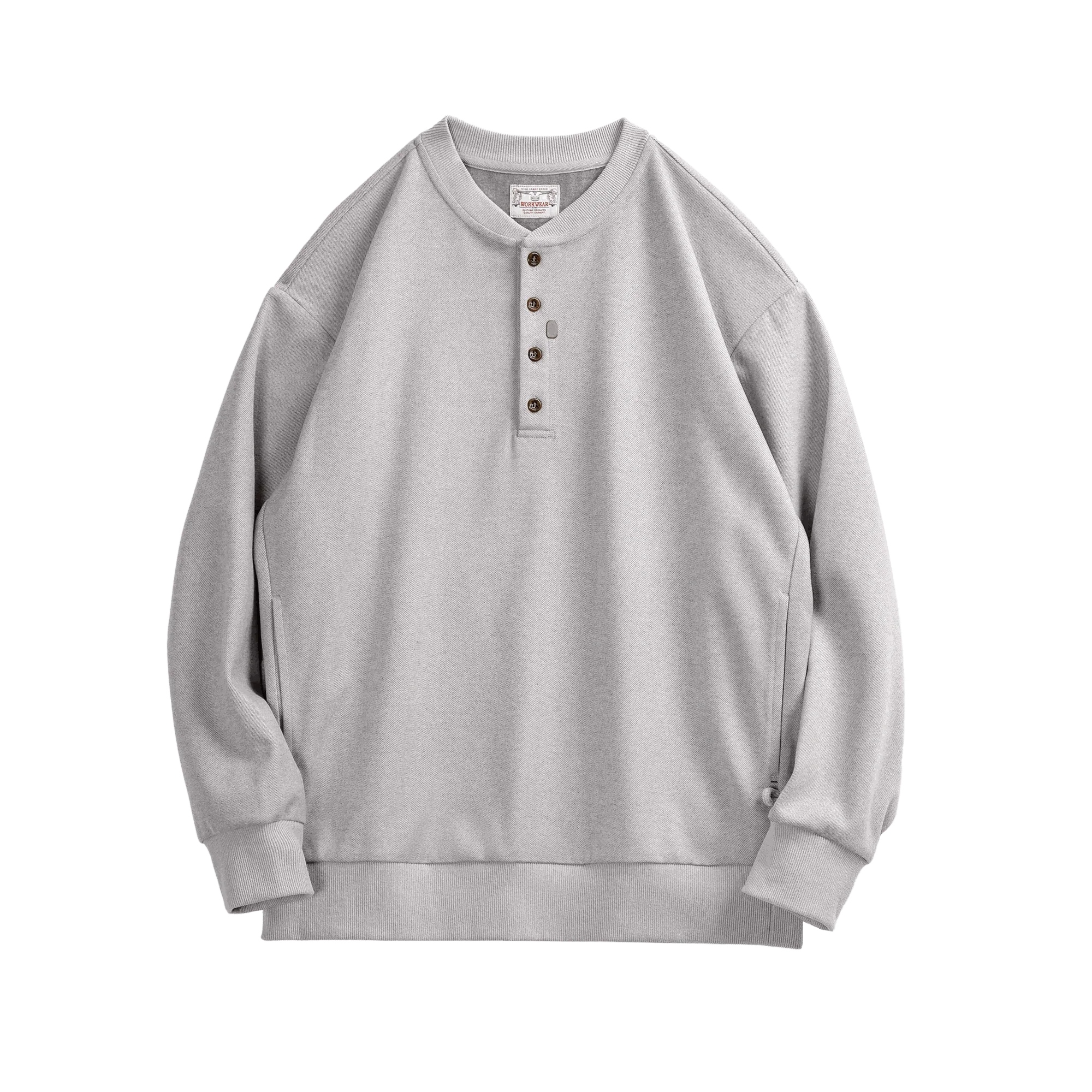 Men's grey sweatshirt regular fit, soft polyester-viscose blend, ideal for autumn/winter.